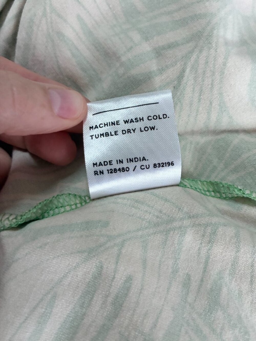 Pact Fit & Flare Open Back Maxi Dress w/ Bra + Pockets - L - Green Monstera - Picture 9 of 9